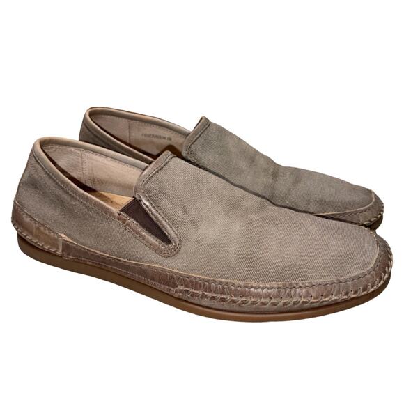 John Varvatos Star USA Gray Canvas Slip-On Loafers     Size: 10M main image 6